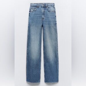Zara TRF high rise wide leg jean